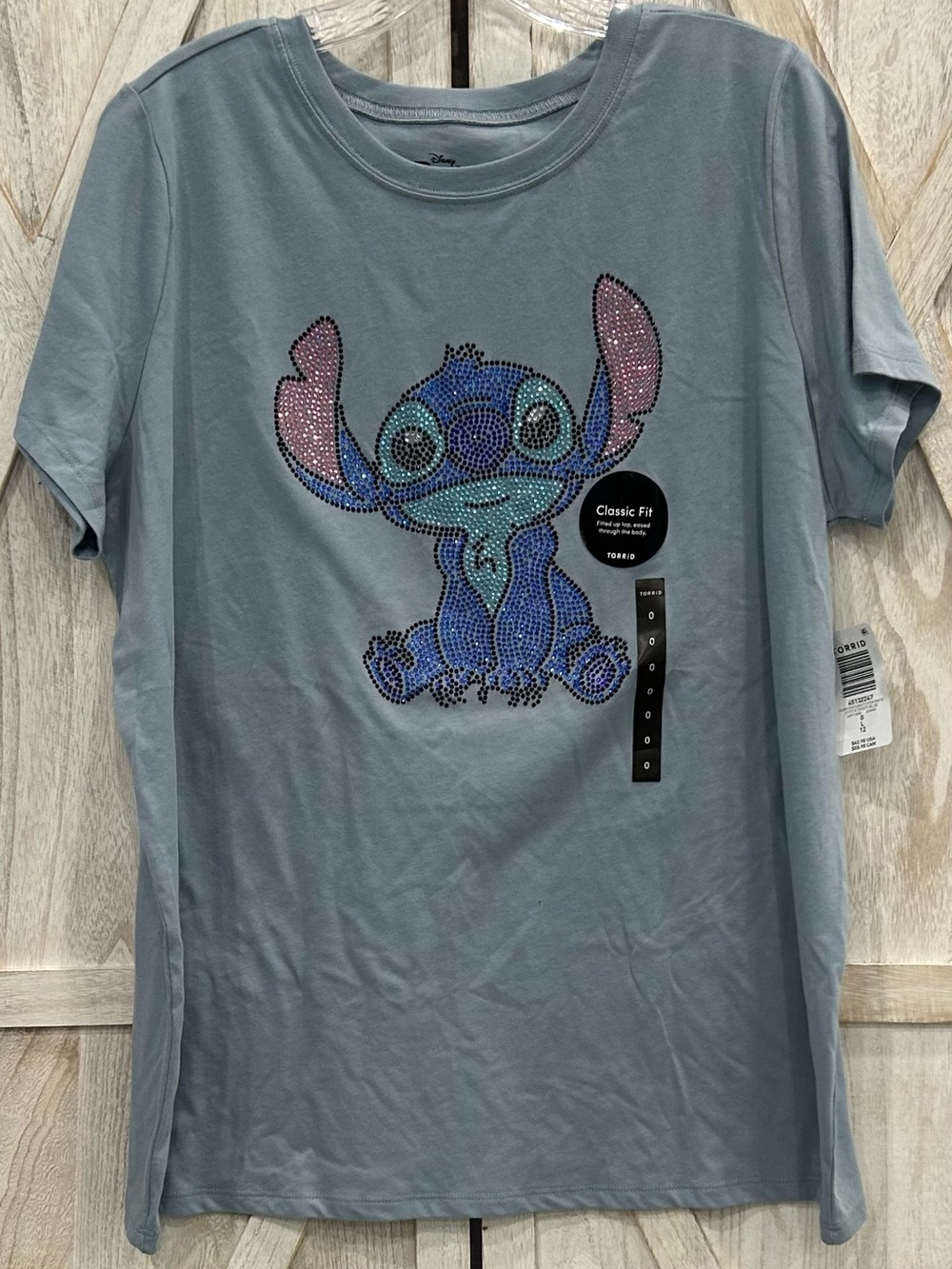 NWT Torrid Disney Stitch Rhinestone Graphic Tee Women’s 2XL Blue